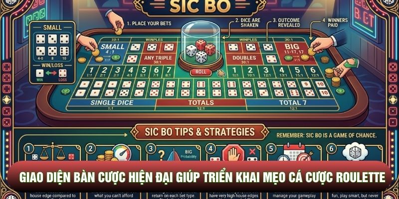 Giao diện bàn cược hiện đại giúp triển khai mẹo cá cược roulette