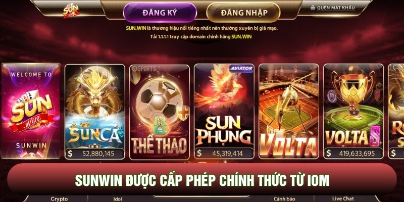 Sunwin được cấp phép chính thức từ IOM